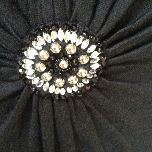 Black With Rhinestones!  Beige by ECI Tunic New With Tag - Picture 3 of 6